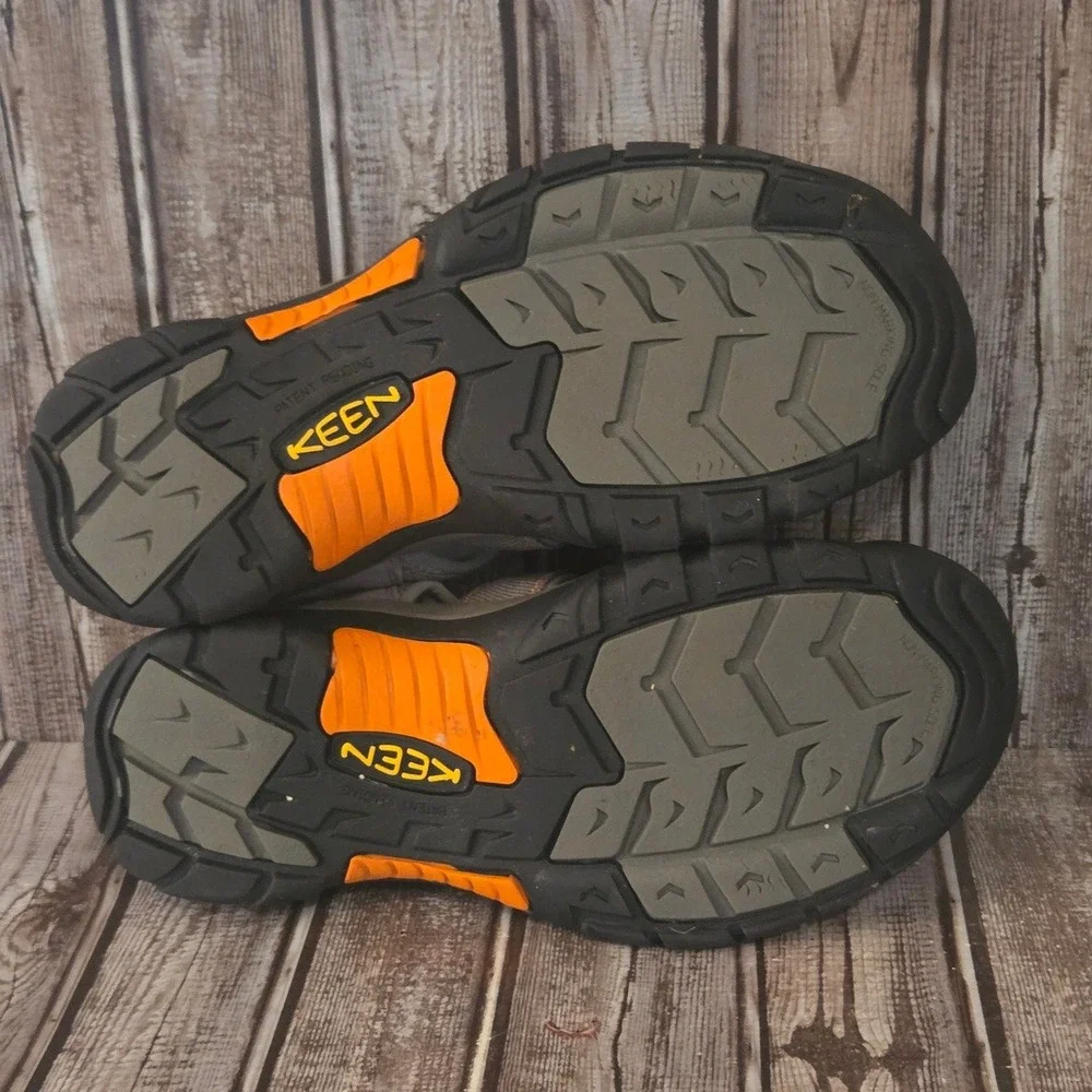 11.5 Mens Keen Newport H2 Grey Orange Waterproof Hiking Sport Sandals VGUC!